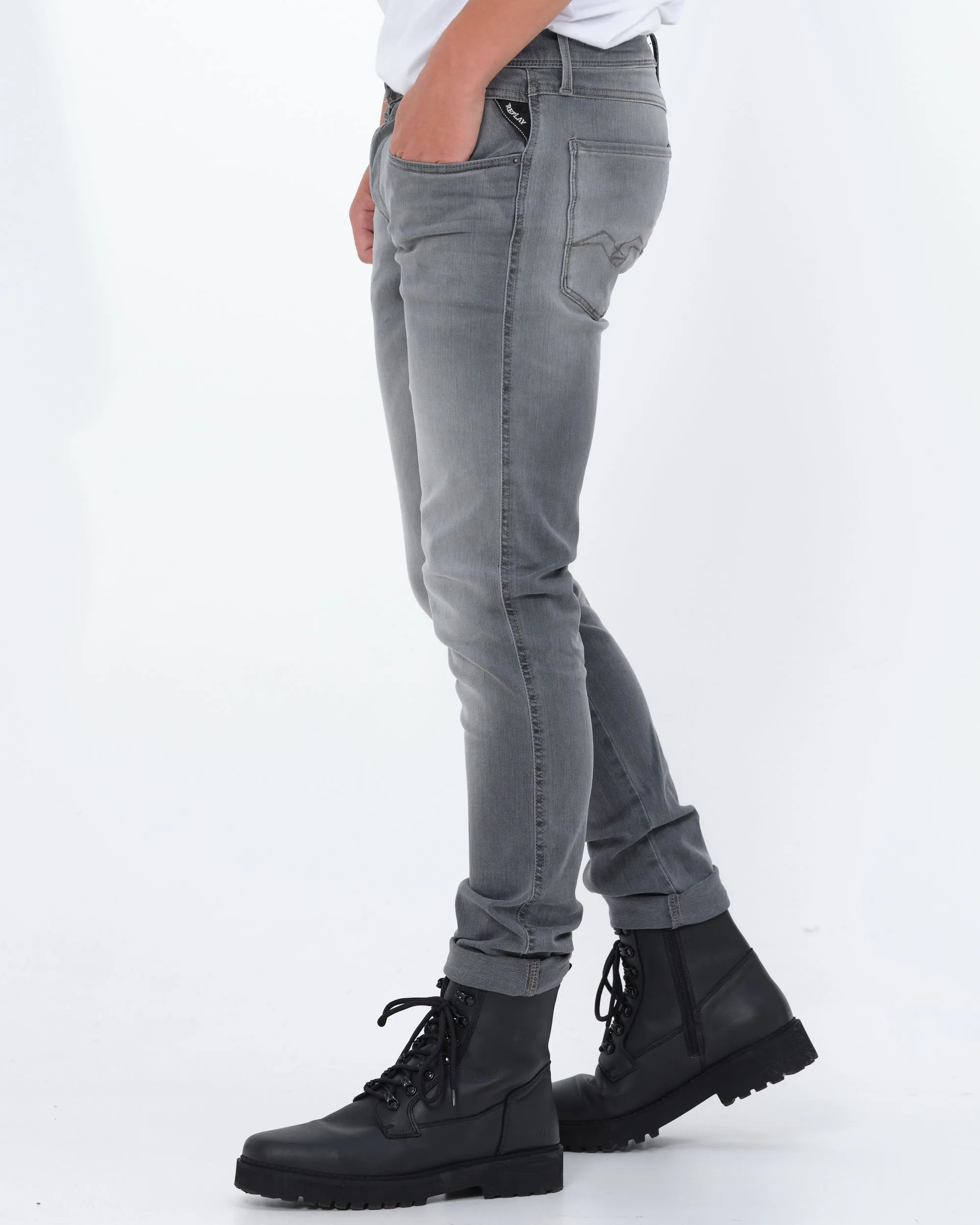 Replay Anbass Hyperflex Re-Used Jeans - Afbeelding 4